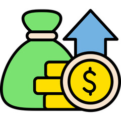 profit revenue colored line