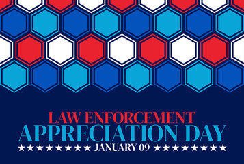 Law enforcement appreciation day january 09 police support officer appreciation design