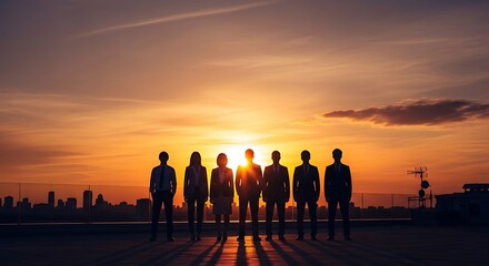 Romantic summer sunset at the beach with a couple walking hand-in-hand along the coast, their silhouette against the vibrant ocean sky