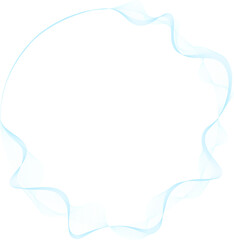 Abstract circle round frame with lines wavy gradient. Modern, technology, science, and music concept