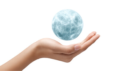 Hand Holding Glowing Sphere: Energy, Power, and Future Tech