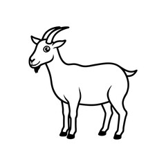 Farm Goat Silhouette Domestic Animal Livestock Agriculture Rural Life Design