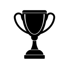 Victorious First Place Trophy Silhouette Award Success Achievement Design