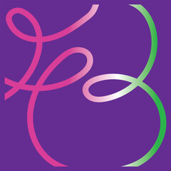 Colorful abstract line art patterns .collection of vibrant abstract line art illustrations featuring intertwined colorful loops, swirls, and curves on bright and dark backgrounds EPS10/AI.