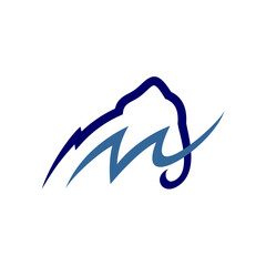 mammoth-shaped lines depict the increase in data