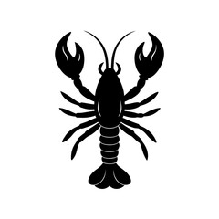 Fresh Lobster Silhouette Seafood Marine Life Ocean Cuisine Gourmet Design