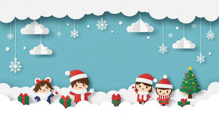 santa claus with christmas tree