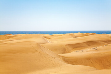Dunes landscape, Maspalomas, Gran Canaria, Canary Islands, Spain.