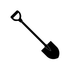 Beach Shovel Silhouette Sand Toy Summer Fun Kids Playtime Accessory Design