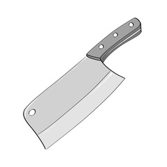 kitchen knife isolated on white transparent background