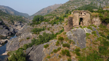 Old Pharwala Fort  Pakistan gateway remains beside Soan River in hills
