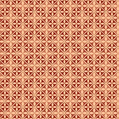 seamless geometric pattern with terracotta and beige floral diamond shapes