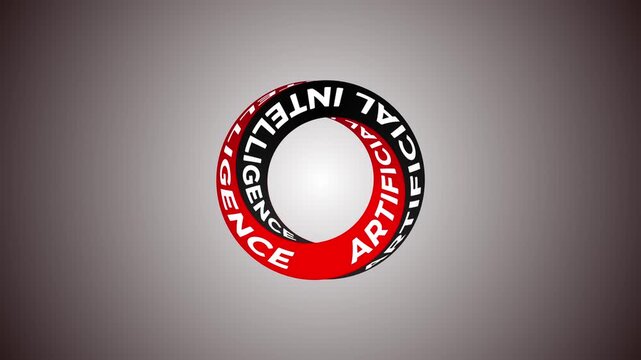 Animated AI Mobius Strip Seamless Loop Background.