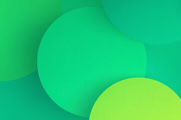 Abstract green overlap circle background