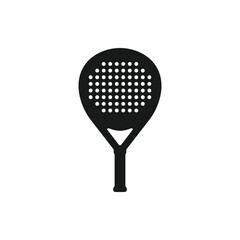 Padel Racket Silhouette, can use for Pictogram, Logo, Apps, Sport News, Website, Icon, Symbol, Sign, or Graphic Deign Element. Vector Illustration