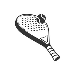 Padel logo padel Racket with ball logo design vector
