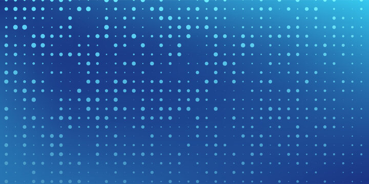 abstract dot blue color pattern screen led light gradient texture background.