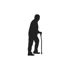 elderly people using walking canes