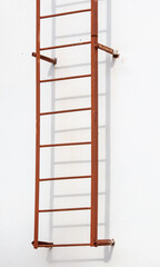 A ladder with a white background