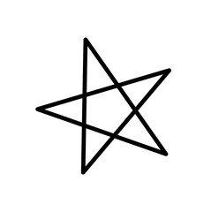 Handgezeichneter, unperfekter Stern