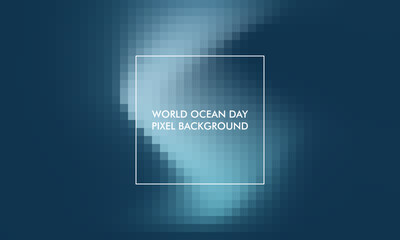 World Ocean Day gradient pixel background good for poster, social media, background, wallpaper