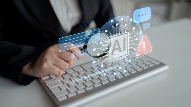 AI interface showing prompt error warning and system alert. AI prompt failure can lead to incorrect output or hallucination. Managing AI prompt error is crucial in safe AI deployment. Spline