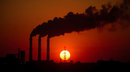 Pollution Climate Change Factory Smoke Industry Environment Global Warming Air