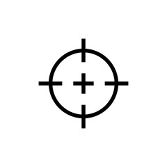 Precise Target, Focus Point, and Goal-Oriented Crosshair Vector Icon
