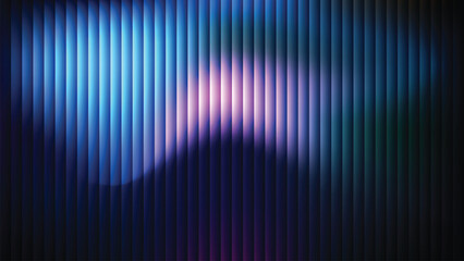 Abstract dark textured background with vertical lines and multiple diffused colorful illumination spots.