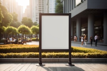 display blank clean screen or signboard mockup for offers or advertisement in public area
