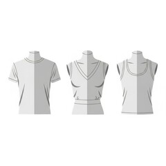 Naklejka premium Torso Mannequin Icon Set