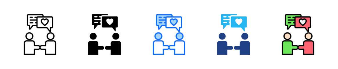 Client Relations Icon Set Multiple Style Collection