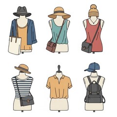 Minimal Apparel Display Illustration