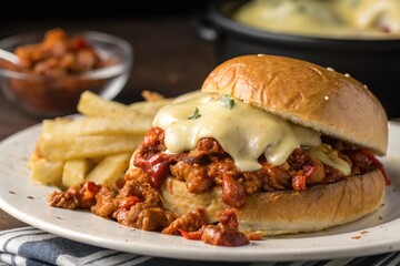Cajun Chicken Sloppy Joes with Creamy Cheese Sauce