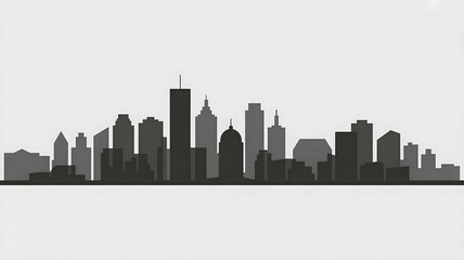 city ​​silhouette for template