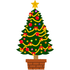 クリスマスツリーのイラスト