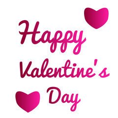 Happy Valentine's Day background with pink hearts