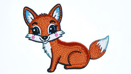 Fox embroidery for kids Dress