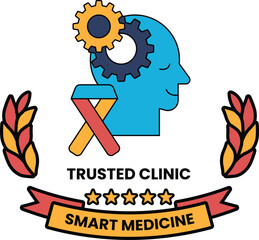 A logo for a trusted clinic that is smart medicine