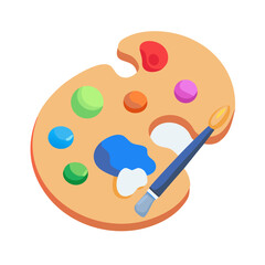 Paint Mixing Palette Icon