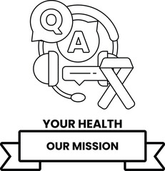 A logo for a health mission