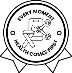 The logo features a ribbon with a ribbon design and a cell phone