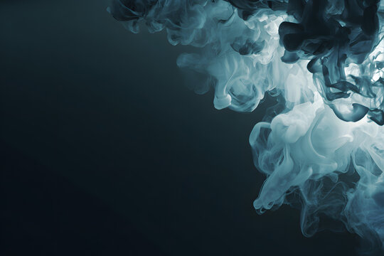 premium dark gradient background with soft drifting smoke elegantly framing a spacious copy area