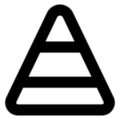 pyramid chart line icon