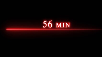 Counting timer minute illustration. Neon countdown timer minutes.