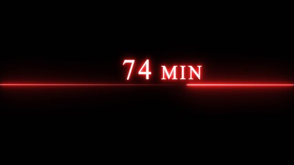 Counting timer minute illustration. Neon countdown timer minutes.
