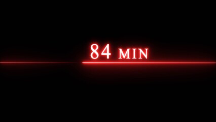 Counting timer minute illustration. Neon countdown timer minutes.