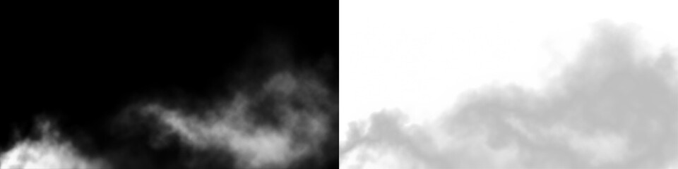Png overlay of soft smoke texture on black and white backgrounds, creating a mystical atmosphere for design projects, ideal for adding depth and intrigue to visuals