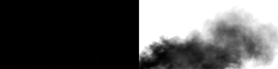 Naklejka premium Black and white smoke overlay with soft gradients, creating a dramatic effect for artistic compositions and design projects, ideal for backgrounds and visual storytelling
