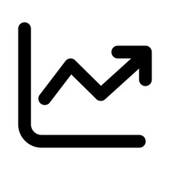 chart line up growth line icon
